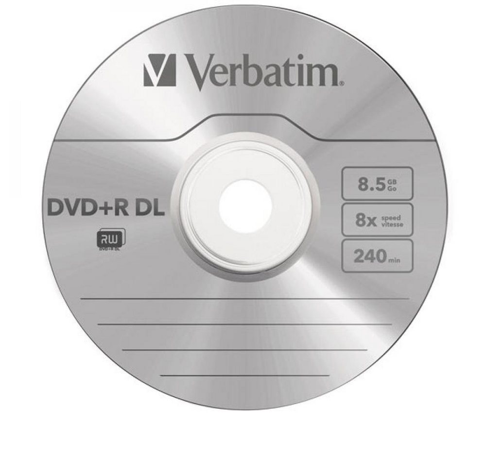 Verbatim DVD-Rohling Verbatim DVD Double Layer DVD+R DL 8.5 GB /240 min 8x, 50 Stück in Cak von Verbatim