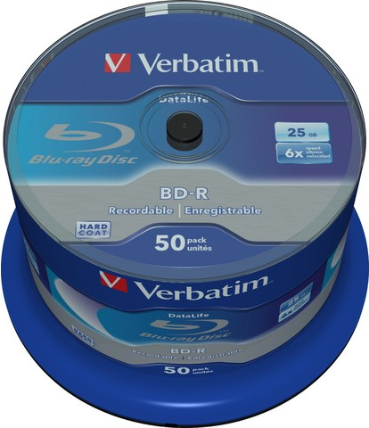 Verbatim DataLife - 50 x BD-R - 25GB 6x - Spindel (43838) von Verbatim