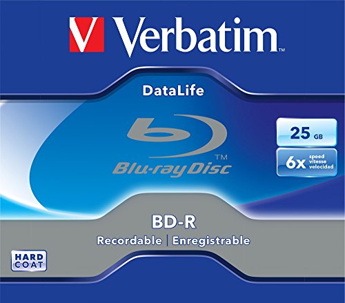 Verbatim DataLife BD-R BD-R 25GB 1Stück(e) – Blanko-Disks (BD-R, 120 mm, 25 GB, 6 x, Schmuckschatulle, 1 Stück (S)) von Verbatim