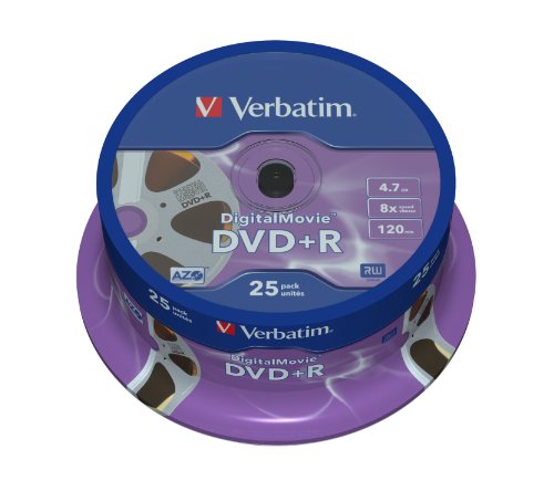 Verbatim Digial Movie DVD+R Disc 8x 4.7GB (25 Pack) von Verbatim