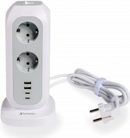 Verbatim EU Power Tower 11AC EUPT-01 mit 2xUSB-C, 2xUSB-A retail (49547) von Verbatim