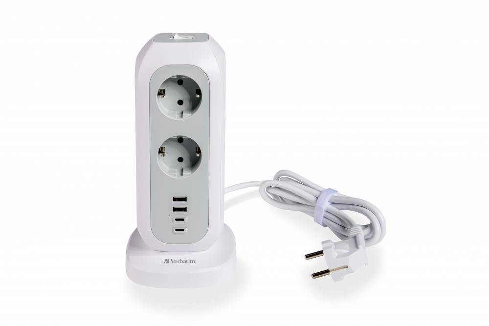 Verbatim EU Power Tower 11AC EUPT-01 mit 2xUSB-C, 2xUSB-A retail Verbatim EU Power Tower 11AC EUPT-01 mit 2xUSB-C, 2xUSB-A retail von Verbatim