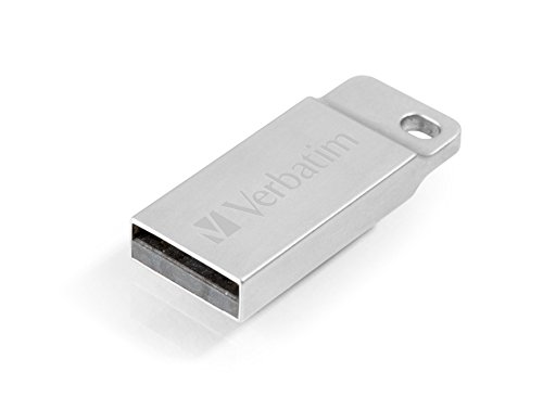 Verbatim Executive USB-Stick aus Metall 16 GB, USB 2.0, USB Speicherstick, für Laptop Notebook Ultrabook TV Autoradio, USB 2.0 Stick, Datenstick inklusive Schlüsselring, Silber von Verbatim