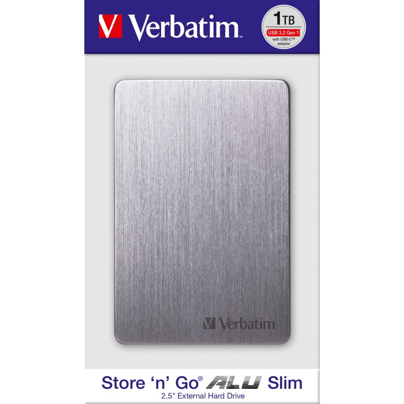 Verbatim Festplatte 1TB USB 3.2, A-C, 6.35cm (2.5''), grau von Verbatim