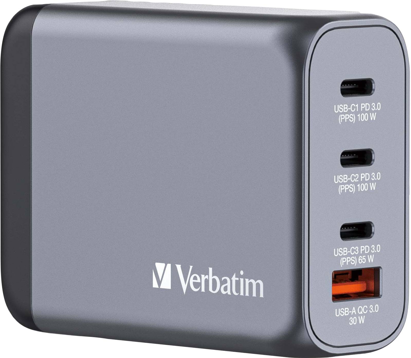 Verbatim GNC-100 GaN Charger 4 Port 100W USB A/C (EU/UK/US) von Verbatim