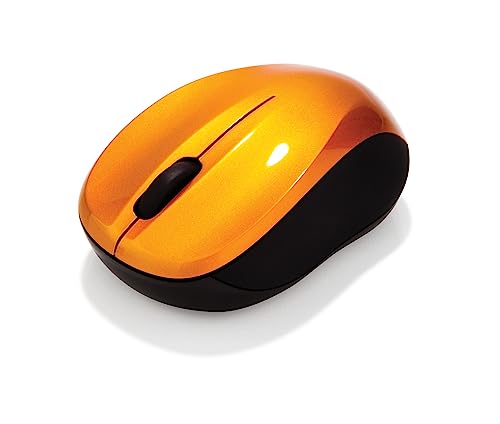 Verbatim GO NANO-Computermaus, kabellose Maus mit 3 Tasten, Funkmaus für Laptop, Notebook, PC und MAC mit 2,4 GHz-Funktechnologie und 1600 dpi, Verbindung via Nano-Receiver, Orange von Verbatim