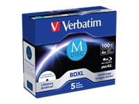 Verbatim M-Disc - 1 mal BD-R XL - 100 GB 4x - printbar overflade for ink jet - cd-boks von Verbatim