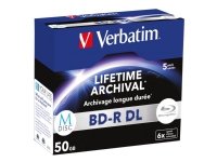 Verbatim MDISC, 50 GB, BD-R DL, Jewelcase, 5 Stück(e) von Verbatim