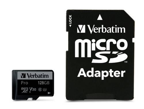 Verbatim MICRO SDXC CARD PRO UHS-3 128GB CLASS 10 INCL ADAPTOR microSDXC-Karte 128GB UHS-Class 3sto� von Verbatim