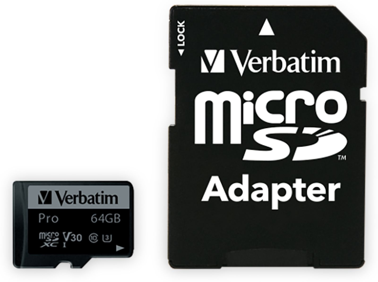 VERBATIM MicroSDXC Card Pro U3 64GB inkl. Adapter von Verbatim