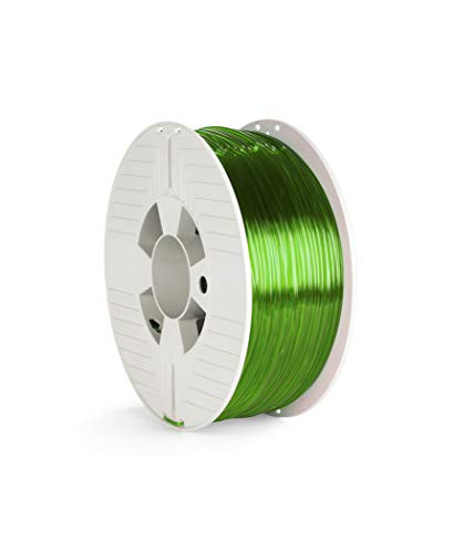 Verbatim PET-G-Filament 3D-Druck, 2,85mm, 1kg, Polyethylenterephthalat-Glykol-Filament zur Materialextrusion, 3D-Drucker & 3D-Stift, 3D-Drucker-Filament aus PET-G, grün-transparent von Verbatim