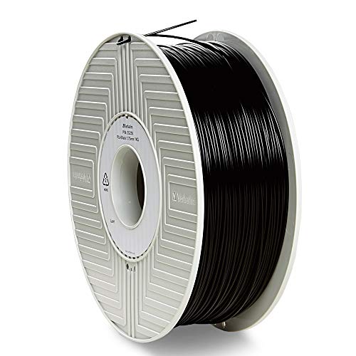 Verbatim PLA-Filament 3D-Druck, 1,75mm, 1kg, Hochleistungs-Polyactid-Filament zur Materialextrusion, für 3D-Drucker und 3D-Stift, 3D-Drucker-Filament aus PLA, 1 Spule 335m, schwarz von Verbatim