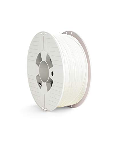 Verbatim PLA-Filament 3D-Druck, 1,75mm, 1kg, Hochleistungs-Polyactid-Filament zur Materialextrusion, für 3D-Drucker und 3D-Stift, 3D-Drucker-Filament aus PLA, 1 Spule 335m, weiß von Verbatim