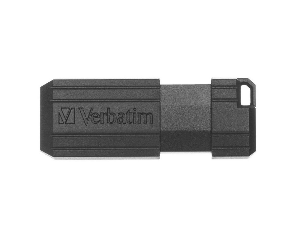 Verbatim Pin Stripe USB-Stick (Lesegeschwindigkeit 20 MB/s, mit einziehbarem USB-Anschluss) von Verbatim