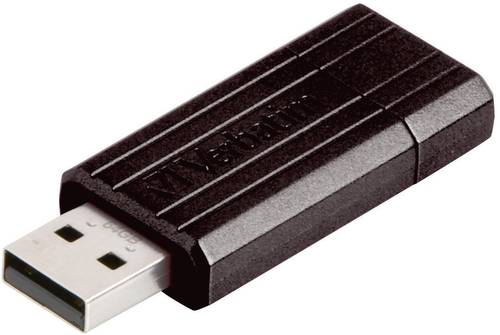 Verbatim Pin Stripe USB-Stick 64GB Schwarz 49065 USB 2.0 von Verbatim