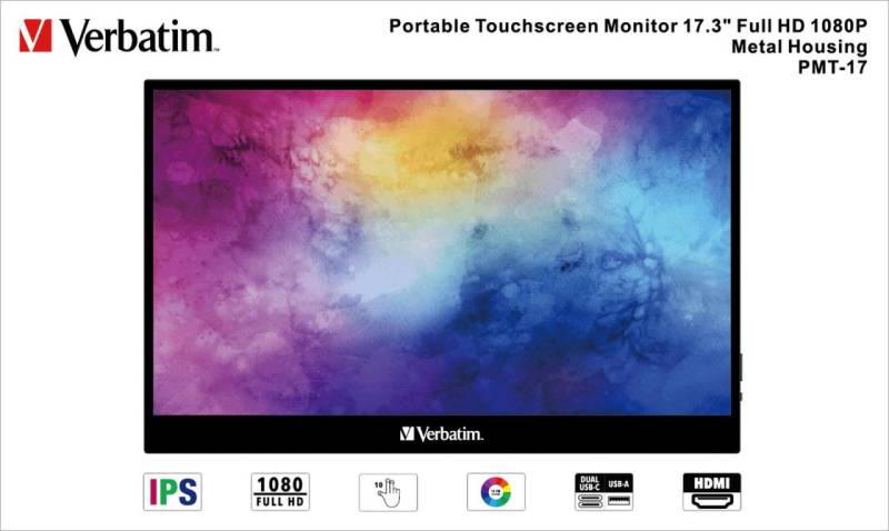 Verbatim Portable PMT-17 Monitor 43,9 cm (17,0 Zoll) schwarz von Verbatim