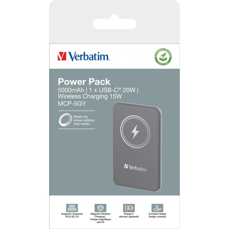 Verbatim Powerbank, 5.000mAh, MCP-5GN Verbatim Powerbank, 5.000mAh, MCP-5GN von Verbatim