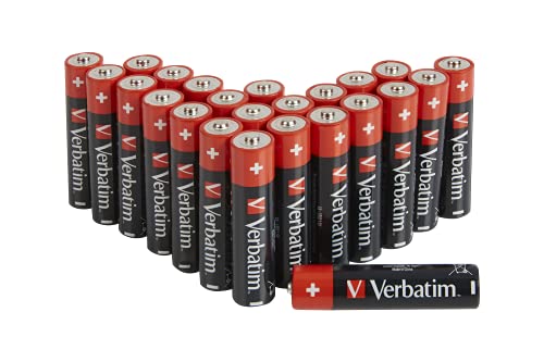 Verbatim Premium AAA-Alkalibatterien, 1,5V, AAA-LR03 Micro, Batterien-AAA, Batterien für MP3-Player, Kamera, Fernbedienung, Rasierapparat UVM, Premium Alkaline-Batterie, 20 Stück von Verbatim