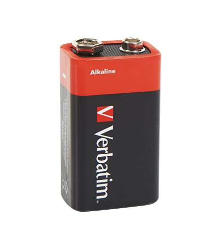 Verbatim Premium Alkali-Blockbatterie, 9 V, 6LR61 Block-Batterie, Alkalibatterie, 9V-Batterie für Spielzeug, Taschenlampe, Rauchmelder uvm, Premium Alkaline-Batterie, 1 Stück Verbatim Premium Alkali-Blockbatterie, 9 V, 6LR61 Block-Batterie, Alkalibatterie, 9V-Batterie für Spielzeug, Taschenlampe, Rauchmelder uvm, Premium Alkaline-Batterie, 1 Stück von Verbatim