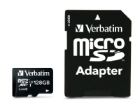 Verbatim Premium - Flash-Speicherkarte (SD-Adapter enthalten) - 128 GB - UHS Klasse 1 / Klasse10 - 300x - microSDXC UHS-I von Verbatim