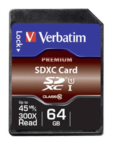 Verbatim Premium SDXC-Karte 64GB Class 10, UHS-I von Verbatim