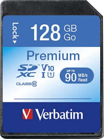 Verbatim Premium U1 SDXC 128GB Speicherkarte (128 GB, Class 10, 90 MB/s Lesegeschwindigkeit) von Verbatim