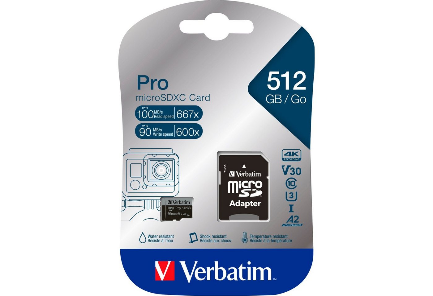 Verbatim Pro U3 512GB microSDXC Speicherkarte (512 GB GB) von Verbatim