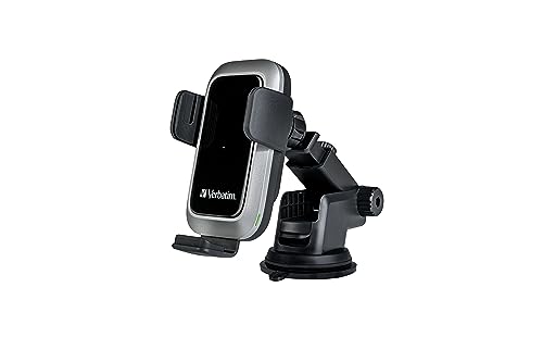 Verbatim Qi Fast Wireless Car Charger FWC-03 Pro, Handyhalterung mit Ladefunktion fürs Auto, induktive Handy Ladestation, intelligentes KFZ Ladegerät für iPhone und Android Verbatim Qi Fast Wireless Car Charger FWC-03 Pro, Handyhalterung mit Ladefunktion fürs Auto, induktive Handy Ladestation, intelligentes KFZ Ladegerät für iPhone und Android von Verbatim