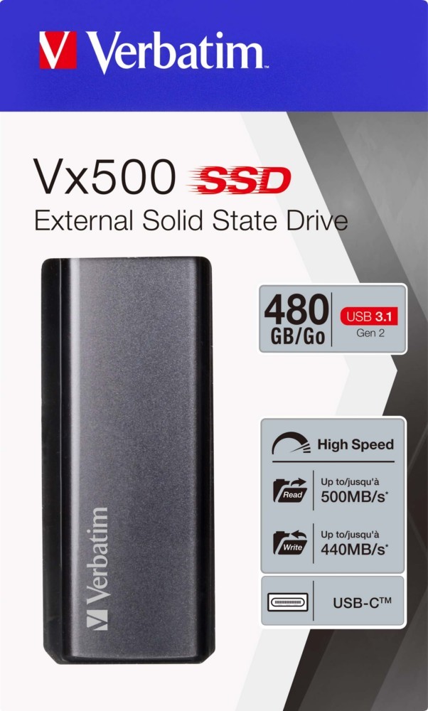 Verbatim SSD Extern 480GB USB3.1 47443 Verbatim SSD Extern 480GB USB3.1 47443 von Verbatim