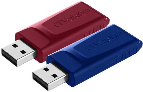 Verbatim Slider USB-Stick 32GB Rot, Blau 49327 USB 2.0 von Verbatim