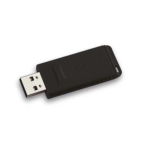Verbatim Slider USB-Stick Drive 16 GB, USB 2.0, USB Speicherstick, für Laptop Notebook Ultrabook TV Autoradio, USB 2.0 Stick, Datenstick mit Schiebemechanismus, Schwarz von Verbatim
