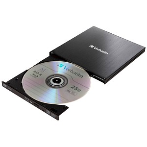 Verbatim Slimline externer Blu-ray-Brenner schwarz von Verbatim