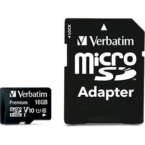 Verbatim Speicherkarte microSDHC-Card Premium 16 GB von Verbatim