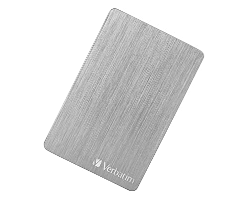 Verbatim Store 'n' Go ALU Slim, 2 TB, Silber, Externe Festplatte, USB 3.2 GEN 1, Festplatte extern aus Aluminium, für Windows & Mac OS X, tragbare Festplatte, USB Festplatte von Verbatim