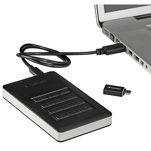 verbatim Store 'n' Go Secure Portable 2 TB externe HDD-Festplatte schwarz, silber verbatim Store 'n' Go Secure Portable 2 TB externe HDD-Festplatte schwarz, silber von Verbatim
