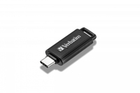 Verbatim Store 'n' Go USB-Stick 64 GB USB Typ-C 3.2 Gen 1 (3.1 Gen 1) Schwarz von Verbatim