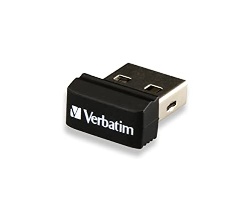 Verbatim Store 'n' Stay Nano USB-Stick 16GB, USB 2.0, USB Speicherstick mini, für Laptop Notebook Ultrabook TV Autoradio, USB Nano Stick, USB Stick kurz, schwarz von Verbatim