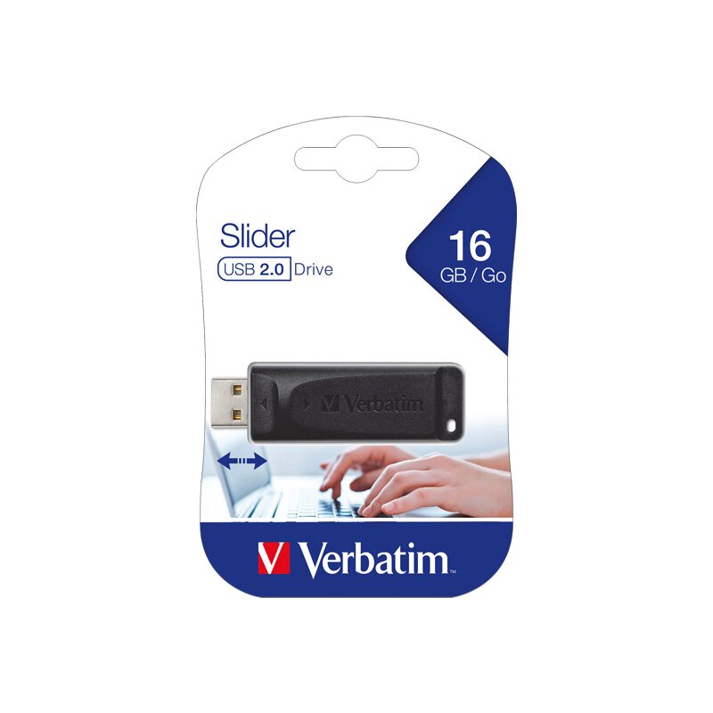 Verbatim USB 2.0 Stick 16GB, Slider Verbatim USB 2.0 Stick 16GB, Slider von Verbatim