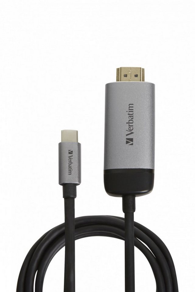 Verbatim USB 3.1-C, HDMI 4K, silber-schwarz - USB-C® auf HDMI 4K Adapterkabel Adapter von Verbatim
