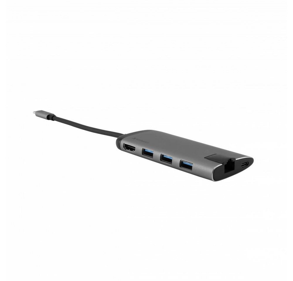 Verbatim USB-C Multiport-Hub 49142 USB-Adapter, USB 3.0, HDMI, Gigabit Ethernet, SD / microSD Kartenleser Verbatim USB-C Multiport-Hub 49142 USB-Adapter, USB 3.0, HDMI, Gigabit Ethernet, SD / microSD Kartenleser von Verbatim