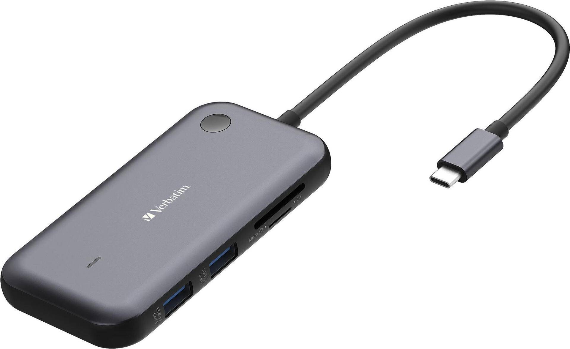 Verbatim USB-C-Wireless-Display-Adapter 1080P mit Hub WDA-01 (32146) von Verbatim