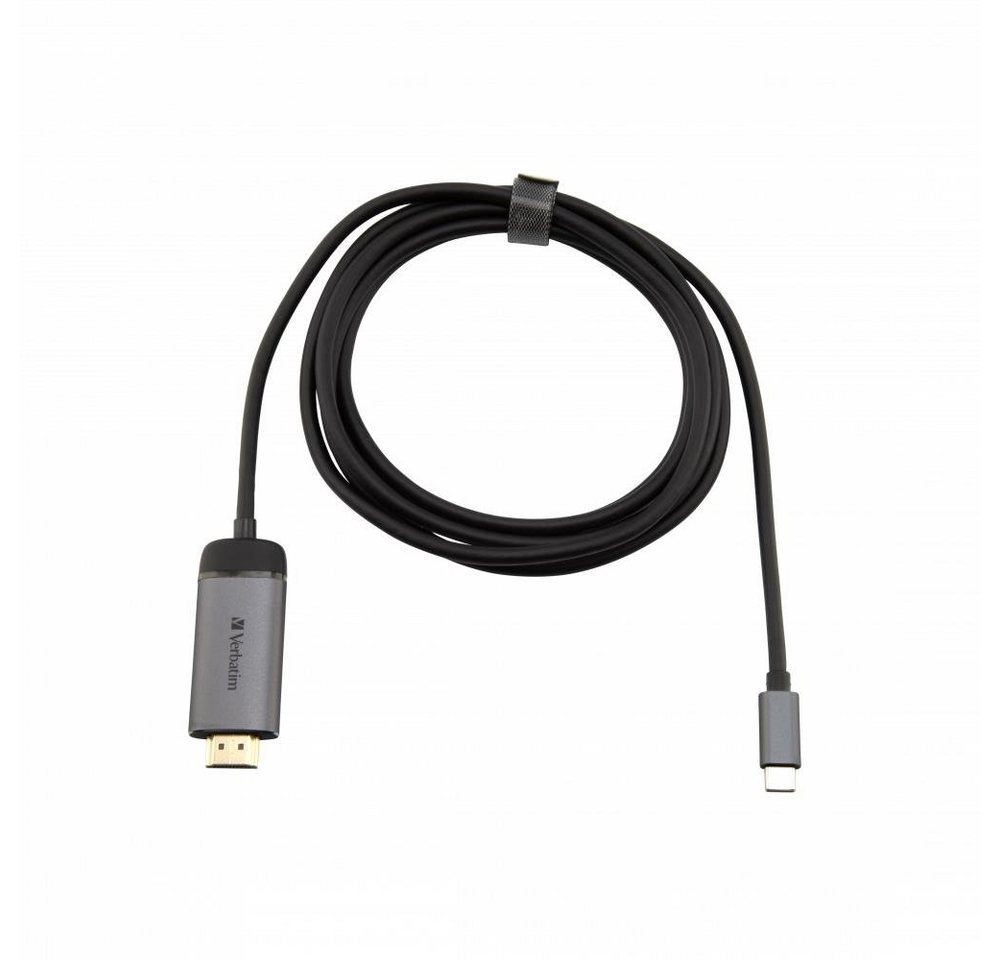 Verbatim USB-C auf HDMI 4K USB-Adapter, Anschluss von USB-C oder Thunderbolt 3-fähigen Laptops von Verbatim