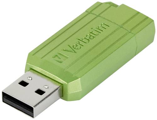 Verbatim USB DRIVE 2.0 PINSTRIPE USB-Stick 128GB Eucalyptus, Grün 49462 USB 2.0 von Verbatim