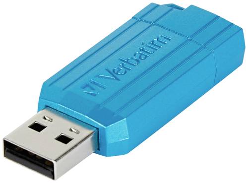 Verbatim USB DRIVE 2.0 PINSTRIPE USB-Stick 64GB Blau 49961 USB 2.0 von Verbatim