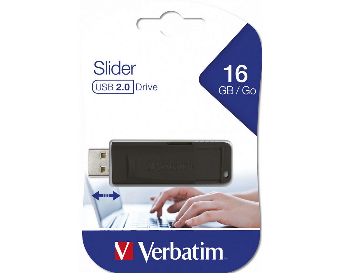 Verbatim USB-Stick (USB Pendrive Verbatim 98696 16GB Schwarz 16 GB (1 Stück) von Verbatim
