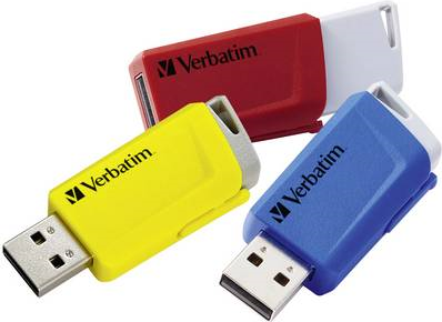 Verbatim USB-Stick 3x 16GB 3.2 Store'n Click Gen1 ro,bl,gb extern retail (49306) von Verbatim