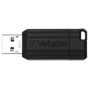 Verbatim USB-Stick PinStripe schwarz 128 GB von Verbatim