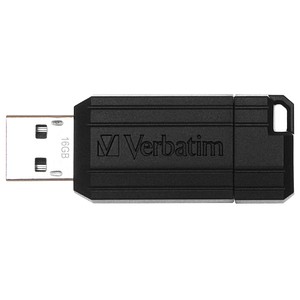 Verbatim USB-Stick PinStripe schwarz 16 GB von Verbatim