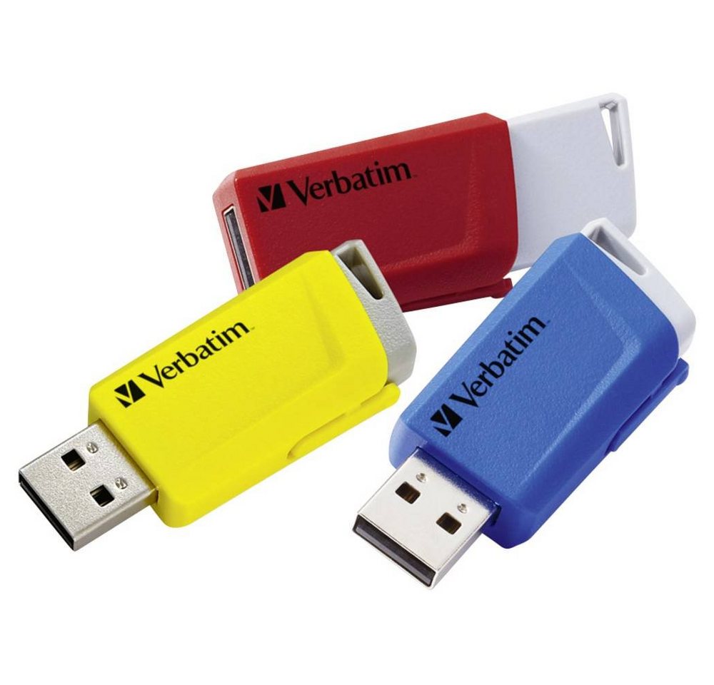 Verbatim USB-Stick Store 'n' Click 3x 16GB USB 3 USB-Stick (versenkbarer USB-Anschluss) von Verbatim