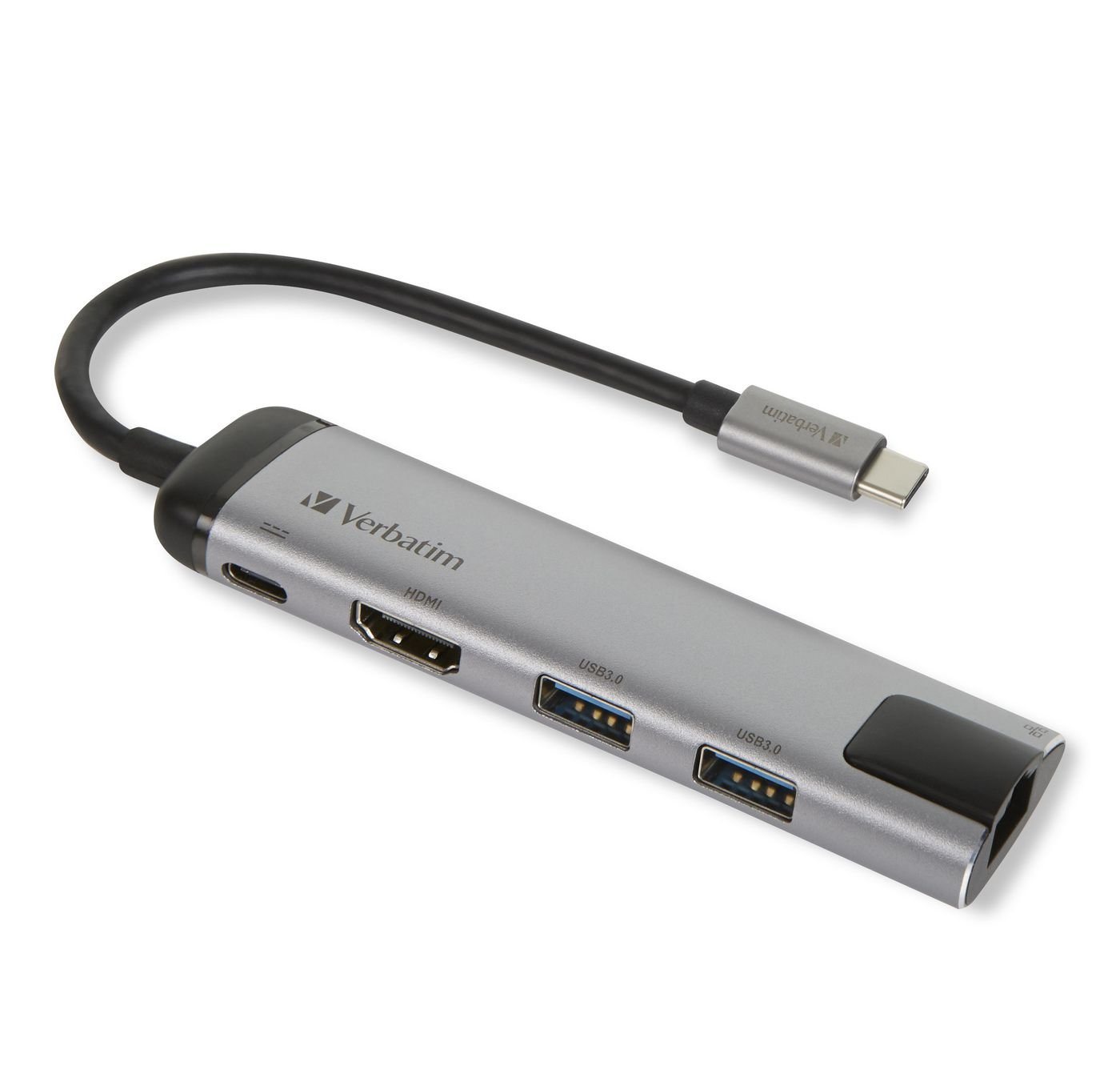 Verbatim USB-Verteiler VERBATIM USB-C HUB Adapter USB 3.1 GEN 1/ USB 3.0 x 2 HDMI RJ45 Verbatim USB-Verteiler VERBATIM USB-C HUB Adapter USB 3.1 GEN 1/ USB 3.0 x 2 HDMI RJ45 von Verbatim